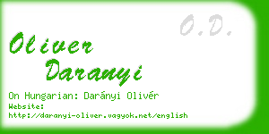oliver daranyi business card